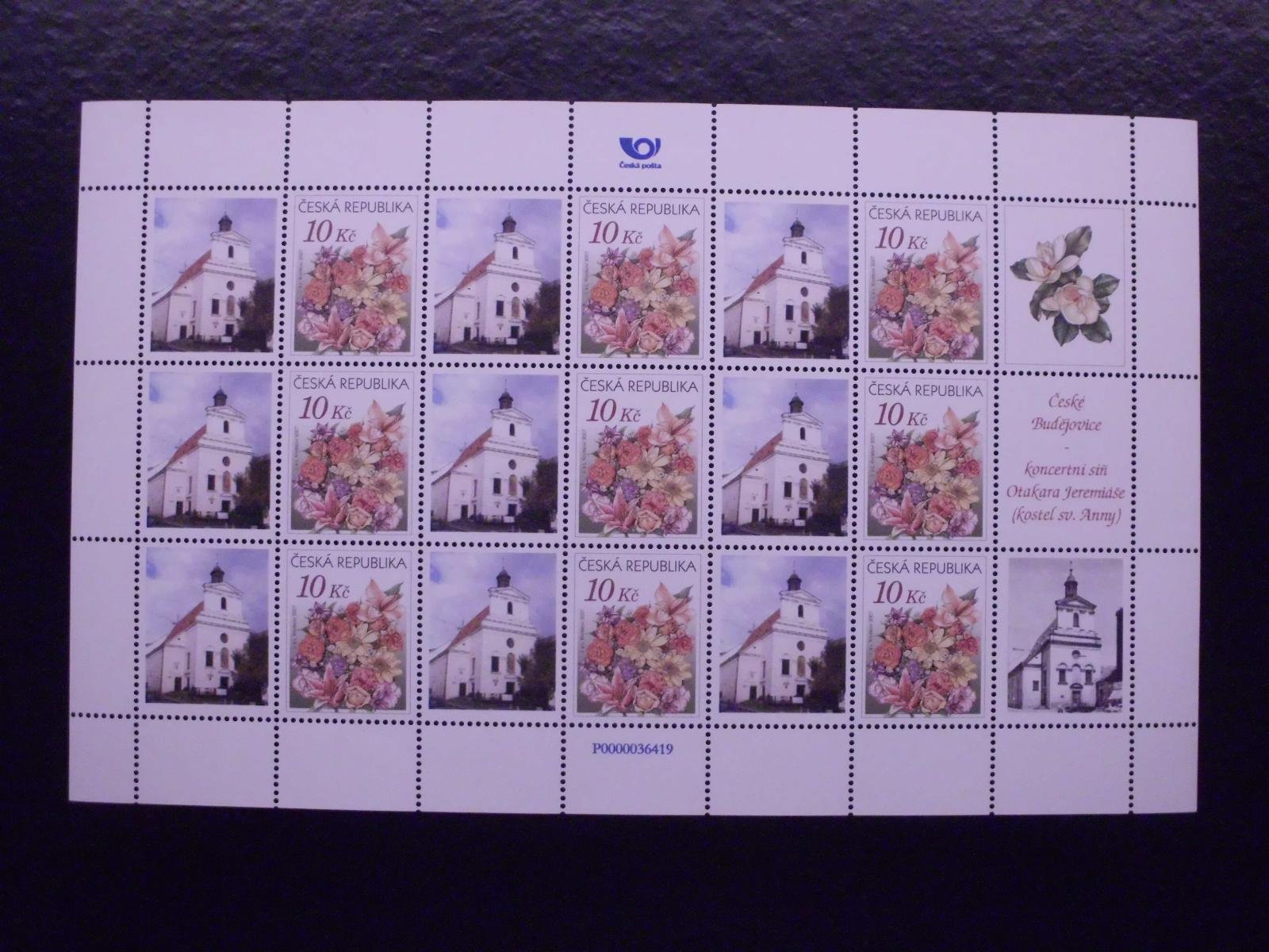 ** ČR PL459, 2006-2007 chybotisk, Č.Budějovice, kostel sv.Anny, P36419, vzácné